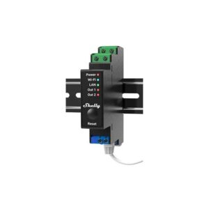 Shelly Smart Wi-Fi Relay with Power Monitoring, 2 Channel, 16A, DIN Rail