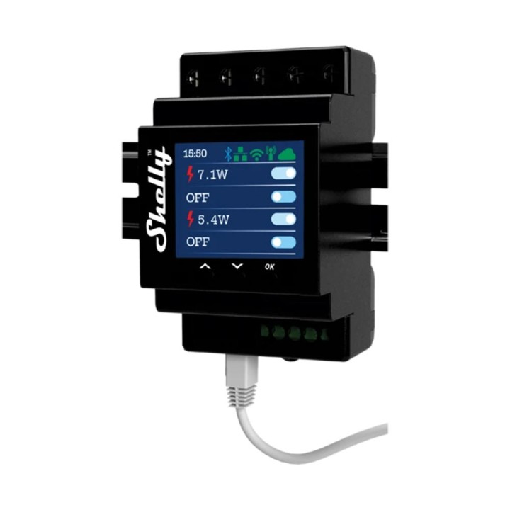 shelly-smart-wi-fi-relay-with-power-monitoring-4-channel-16a-din-rail Shelly Smart Wi-Fi Relay with Power Monitoring, 4 Channel, 16A, DIN Rail
